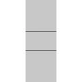 Slab Barn Door Panel | Planum 0014 Walnut and Aluminum Strips | Sturdy Finished Flush Modern Doors | Pocket Closet Sliding Matte Grey