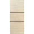 Slab Barn Door Panel | Planum 0014 Walnut and Aluminum Strips | Sturdy Finished Flush Modern Doors | Pocket Closet Sliding Natural Veneer