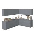 Kitchen Culinary Collection Natural Teak & White Gloss Color Base Size 10Ft Wide Gray