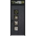 Front Exterior Prehung Aluminum Door / Cynex 6106 Dark Stone / Entry Steel Metal Modern Painted W36"xH80+16" Left-hand Inswing Dark Stone