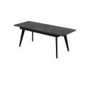 Dining Table MODENA 55(70)x31x29 Laminam Bianco StatuaMILAN Venato Laminam Naturali Noir Desir
