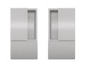 AGB Wave Hidden Handle for Interior Doors for Magnetic Lock, Silver, Passage Brushed Nickel