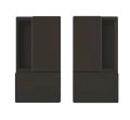AGB Wave Hidden Handle for Interior Doors for Magnetic Lock, Silver, Passage Black Matte