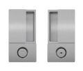 AGB Wave Hidden Handle for Interior Doors for Magnetic Lock, Silver, Privacy Brushed Nickel