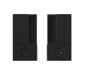 AGB Wave Hidden Handle for Interior Doors for Magnetic Lock, Silver, Privacy Black Matte