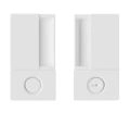 AGB Wave Hidden Handle for Interior Doors for Magnetic Lock, Silver, Privacy White Matte