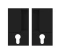 AGB Wave Hidden Handle for Interior Doors for Magnetic Lock, Matte Black, Entry Black Matte