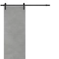 Sliding Barn Door with Hardware | Planum 0010 Natural Veneer | 6.6FT Rail Hangers Sturdy Set | Modern Solid Panel Interior Doors Concrete