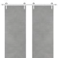 Sliding Double Barn Doors with Hardware | Planum 0010 Vertical Natural Veneer | Silver 13FT Rail Hangers Sturdy Set | Modern Solid Panel Interior Hall Bedroom Bathroom Door Concrete
