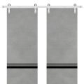 Sliding Double Barn Doors with Hardware | Planum 0012 Matte Grey and Aluminum Strips | 13FT Rail Hangers Sturdy Set | Modern Solid Panel Interior Hall Bedroom Bathroom Door-84" x 84" (2* 42x96) Concrete
