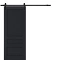 Sturdy Barn Door | Veregio 7411 Matte Grey | 6.6FT Rail Hangers Heavy Hardware Set | Solid Panel Interior Doors Antracite