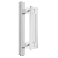 12" Modern Square Gold Sliding Barn Handle Brushed Nickel