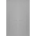 Hidden Double Doors | Basic 0111 Arctic White Concealed Metal Frame 36" x 80" (2* 18x80) Right-hand Inswing Dove Grey
