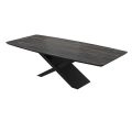 Dining Table COMO 94x39x29 Laminam Invisible White Laminam Naturali Noir Desir