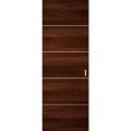 Hidden Barn | Planum 0020 Ginger Ash | Sturdy Finished Flush Modern Doors | Magic Concealed Sliding Set 30" x 80" Chocolate Ash