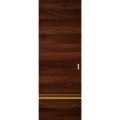 Hidden Barn | Planum 2010 Black Matte | Sturdy Finished Modern Doors | Magic Concealed Sliding Set 32" x 84" Chocolate Ash