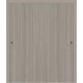 Sliding Closet Bypass Doors 72 x 84 inches | BASIC 3001 Antique Oak | Rails Hardware Set | Wood Solid Bedroom Wardrobe Doors Oak Franko