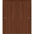 Sliding Closet Bypass Doors 36 x 80 inches | BASIC 3001 Antique Oak | Rails Hardware Set | Wood Solid Bedroom Wardrobe Doors Walnut Franko