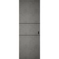 Hidden Barn | Planum 0014 Matte Grey | Sturdy Finished Flush Modern Doors | Magic Concealed Sliding Set 28" x 84" Concrete