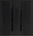 Front Exterior Prehung Aluminum Double Doors / Dekton 0163 Ardesia Nero / Entry Metal Modern Painted (W60" x H80") Left hand Inswing Ardesia Nero