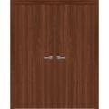 Interior Solid French Double Doors 36 x 80 inches | BASIC 3001 Caramel Oak | Wood Interior Solid Panel Frame | Closet Bedroom Modern Doors Walnut Franko