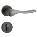 Door Euro Handle MIAMI for Magnetic Lock, Gold, Passage Graphite