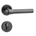 Door Euro Handle PARIS for Magnetic Lock, Black, Passage Graphite
