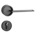 Door Euro Handle VERO for Magnetic Lock, Black, Passage Graphite