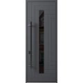 Front Exterior Prehung Steel Door / Ronex 0130 Grey 96" / Entry Metal Modern Painted W36" x H96" Right hand Inswing Gray