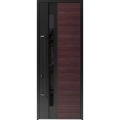 Front Exterior Prehung Steel Door / Ronex 0162 Red Oak 96" / Entry Metal Modern Painted W36" x H96" Right hand Inswing Red Oak