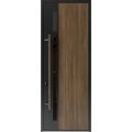 Front Exterior Prehung Steel Door / Dekton 0163 Ardesia Nero 96”/ Entry Metal Modern Painted W36" x H96" Right hand Inswing Venezia Noce