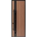 Front Exterior Prehung Steel Door / Ronex 1033 Teak 96" / Entry Metal Modern Painted W36" x H96" Right hand Inswing Oak
