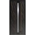 Front Exterior Aluminum Door with Hidden Handle / Hiddex 0155 Ardesia Nero / Prehung Entry Steel Metal Modern Painted W36"xH96" Right-hand Inswing Natural Noir
