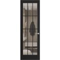 Hidden Door | Felicia 3355 Matte Black Concealed Metal Frame 18" x 80" Left-hand Outswing Black Matte