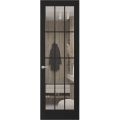 Hidden Door | Felicia 3355 Matte Black Concealed Metal Frame 18" x 80" Right-hand Inswing Black Matte