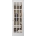 Hidden Door | Felicia 3355 Matte Black Concealed Metal Frame 32" x 96" Right-hand Inswing White Silk