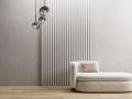 Sartodoors Matte Black Contemporary Decorative Wall Panels Wood Slat Ensemble - Pack of 8 White