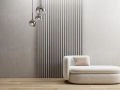 Sartodoors Matte Black Contemporary Decorative Wall Panels Wood Slat Ensemble - Pack of 8 Nordic White