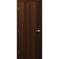 Firerated 90 Min Interior Door | 1888 Matte Black | Single Flush Panel Metal Frame Handle 30" x 80" Right-hand Inswing Chocolate Ash