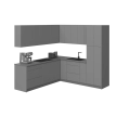 Kitchen Urban Collection Black & Gray Color Base Size 8x8Ft Wide Gray