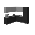 Kitchen Urban Collection Black & Gray Color Base Size 8x8Ft Wide Black & Gray