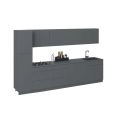Kitchen Elegant Collection Black Color & Gray Base Size 11Ft Wide Gray