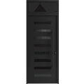 Front Exterior Prehung Aluminum Door / Iron 0188 Black / Entry Steel Metal Classic Painted 36 x 94 (36" x 80+14")-Right-hand Inswing Black