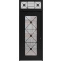Front Exterior Prehung Aluminum Door / Iron 1655 Black / Entry Steel Metal Classic Painted 36 x 94 (36" x 80+14")-Right-hand Inswing Black