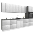 Kitchen Quadro Collection White Color 3D Surface Base Size 11Ft Wide White