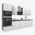 Kitchen Interno Collection White Color 3D Surface Base Size 12Ft Wide White