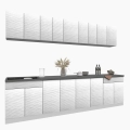 Kitchen Soft Collection White Color 3D Surface Base Size 10Ft Wide White