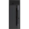 Front Exterior Prehung Steel Door / Ronex 0144 Grey / Transom Window Sidelite / Entry Metal Modern Painted W36" x H80+16" Left hand Inswing Gray