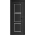 Front Exterior Prehung Metal-Plastic Door | Manux 8661 Matte Black | Office Commercial and Residential Doors Entrance Patio Garage W36" x H80" Left hand Inswing Black Matte