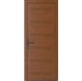 Front Exterior Prehung Metal-Plastic Door | Manux 8111 Walnut | Office Commercial and Residential Doors Entrance Patio Garage W36" x H80" Right hand Inswing Walnut